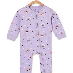 The Mom Store Infants Pack Of 2 Printed Pure Cotton Sleepsuit image 2