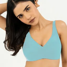 B'there Women Medium Coverage Lightly Padded Non-Wired Seamless Plunge Bra-picture-27