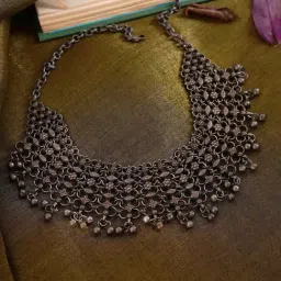 Teejh Alvira Antique Silver Polish Necklace-picture-12