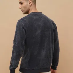 Code By Lifestyle Navy Cotton Regular Fit Sweatshirt image 2