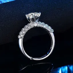 Designs & You Silver Plated American Diamond Stone Studded Finger Ring image 3