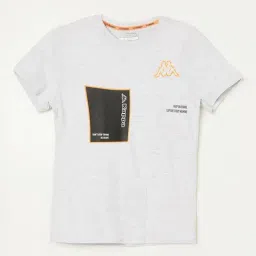 KAPPA Kids Grey Cotton Printed T-Shirt-picture-15