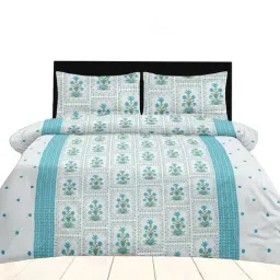 Ariana Garda Grey Cotton Floral 210 TC King Bedsheet with 2 Pillow Covers-image-39