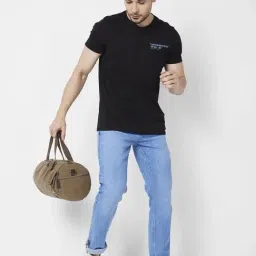 Spykar Light Blue Cotton Regular Fit Jeans image 5