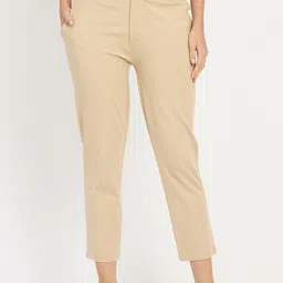 Camey Women Pencil Slim Fit High-Rise Pleated Trousers-image-55