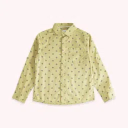 Pantaloons Junior Yellow Cotton Printed Full Sleeves Shirt-picture-27