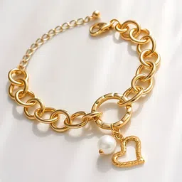 Rubans Voguish Women Gold-Plated Link Bracelet image 5