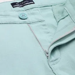 Mast & Harbour Men Blue Self Designed Textured Chinos Trousers image 4