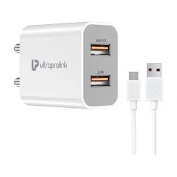 ULTRAPROLINK Boost12 Ai UM1141C -2.4A, 12W Dual USB Fast Charging Wall Charger with Type-C Cable-image-3
