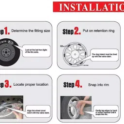 Auto Pearl R12 Press Type With Retention Ring PTA129 Wheel Cover for Maruti 800 Std 42.8 cm image 3