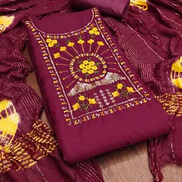 Maroosh Floral Embroidered Sequinned Unstitched Dress Material-picture-12