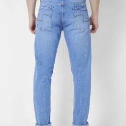 Spykar Light Blue Cotton Regular Fit Jeans image 2