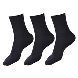 DOLLAR Pack Of 3 Solid School Socks - Black-image-83
