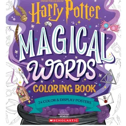 scholastic Harry Potter Magical Words Coloring Book: 24 Color & Frame Posters Drawing & Colouring Book By Aly Gabriela Pirela - English-picture-13