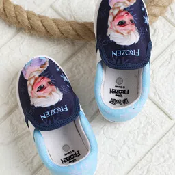 Kidsville Disney Frozen Featuring Elsa Designed Slip On Shoes - Navy Blue-image-55