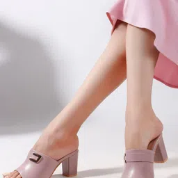 ALBELA Block Mules with Buckles-picture-29