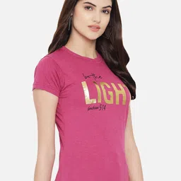 Dreambe Women Typography Printed T-shirt image 4