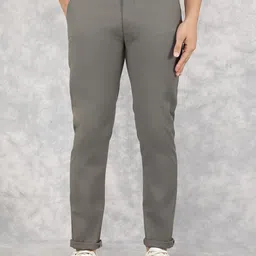 Crimsoune Club Men Printed Smart Slim Fit Chinos Trousers-image-96