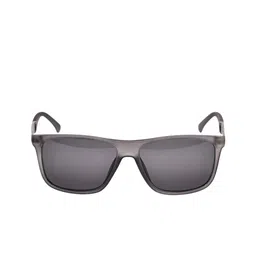 Garry Gobbs Unisex Grey Lens & Gunmetal-Toned Rectangle Sunglasses with image 5