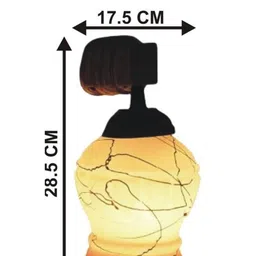 1ST TIME Orange & White Colourblocked Wood Contemporary Rectangle Shaped Wall Lamp image 2