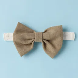 Mark & Mia Woven Half Sleeves Solid Party Romper With Bow & Suspender - White image 4