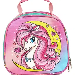 Little Surprise Box Moonlit Unicorn Backpack with Matching Lunch Bag and Stationery Pouch Pink - Height 15 Inches image 5