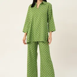 ETC Women Green Printed Night suit-picture-28
