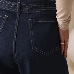 Chemistry Women Super Wide Leg High-Rise Stretchable Jeans With Fabric Belt image 4