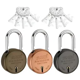 ALONE LOCKS 65 mm Alloy Steel Antique 10 Same Keys Double Locking Padlock (Pack of 3)-picture-22