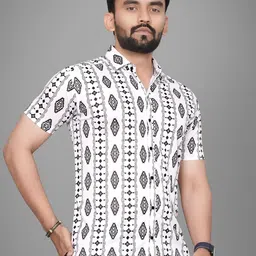 Metronaut Men Spread Collar Ethnic Motifs Printed Elastane Casual Shirt image 4