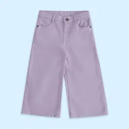 Pantaloons Junior Lilac Cotton Regular Fit Trousers-picture-35
