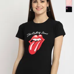 Dreambe Women Pack Of 3 Typography Printed Round Neck Cotton T-shirts-picture-10