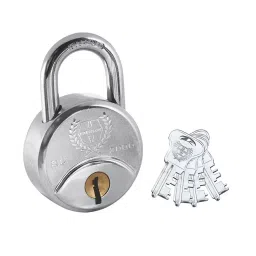 Harrison SC-2000 75 mm Iron Chrome Plated Finish with 4 Keys Each Padlock (Pack of 2 Pcs) image 2