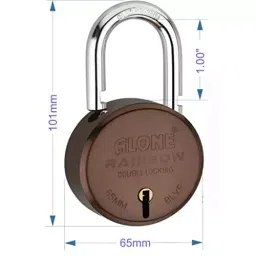 ALONE LOCKS 65 mm Alloy Steel Antique 10 Same Keys Double Locking Padlock (Pack of 3) image 4