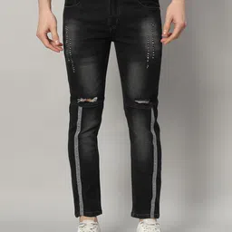 FUDE PRIDE Men Comfort Black Grey Stretchable Jeans-picture-29