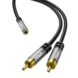 FEDUS 3.5 mm Female to 2RCA Male Stereo Audio Cable ‎Black 2 m-picture-21