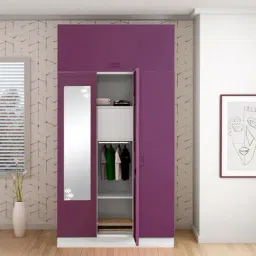 Godrej Interio Slimline 3-Door Steel Almirah, Purple (1-Year Warranty, 1 Locker, 2 Drawers,OHU)-picture-42
