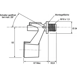 SENSATA / CYNERGY3 RSF20 Series Direct Mounting Polyphenylene Sulfide Float Switch 500m m Cable NC, RSF26Y050TG image 2