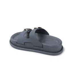 The Roadster Lifestyle Co. Women Textured Open-Toe Flats with Buckles image 2