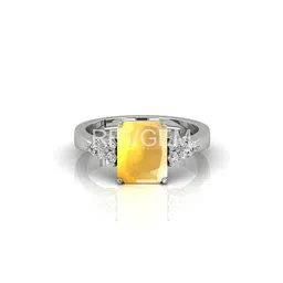 RRVGEM 9.25 KT Silver Plated Unheated Untreated Yellow Sapphire Finger Ring-picture-29