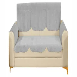 Fashion Throw Grey Velvet 4 Piece Sofa Cover With Arms-image-45