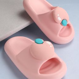 Oh! Pair Teddy Apple Patch Appliqued Clogs - Pink-picture-15