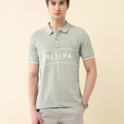 U.S. Polo Assn. Men Brand Logo Printed Polo Collar Cotton Slim Fit T-shirt-picture-26