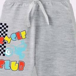 KAVEE Pure Cotton Knit Biowashed Full Length Cycle Club Text Printed Lounge Pants - Grey image 4