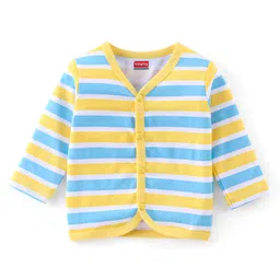 Babyhug 100% Cotton Knit Full Sleeves Bear Print Vests Pack of 3 - Multicolour image 4