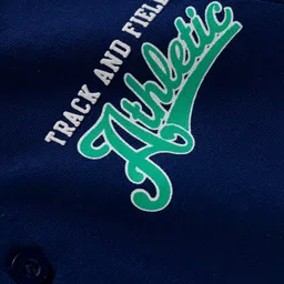 Babyhug Cotton Knit Full Sleeves Hooded Sweatshirt With Color Block Design - Multicolor image 4