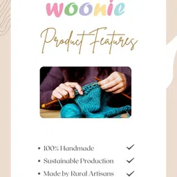 Woonie Handknitted Half Sleeves Solid Hooded Poncho - Yellow image 5