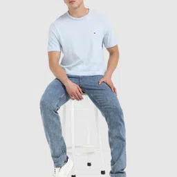 Tommy Hilfiger Men Solid Round Neck Linen T-shirt image 2