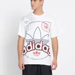 Adidas Originals White Regular Fit Printed T-Shirt-image-98