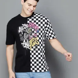 Fame Forever by Lifestyle Black Cotton Regular Fit Printed T-Shirts-picture-38